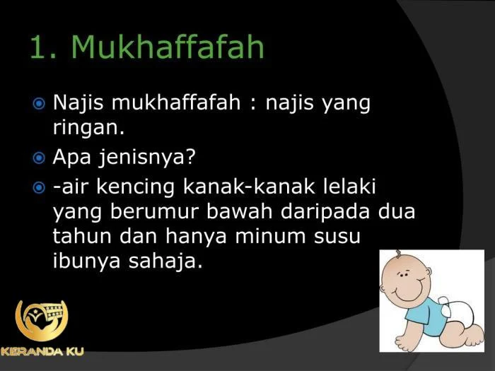 Cara membersihkan najis mukhaffafah