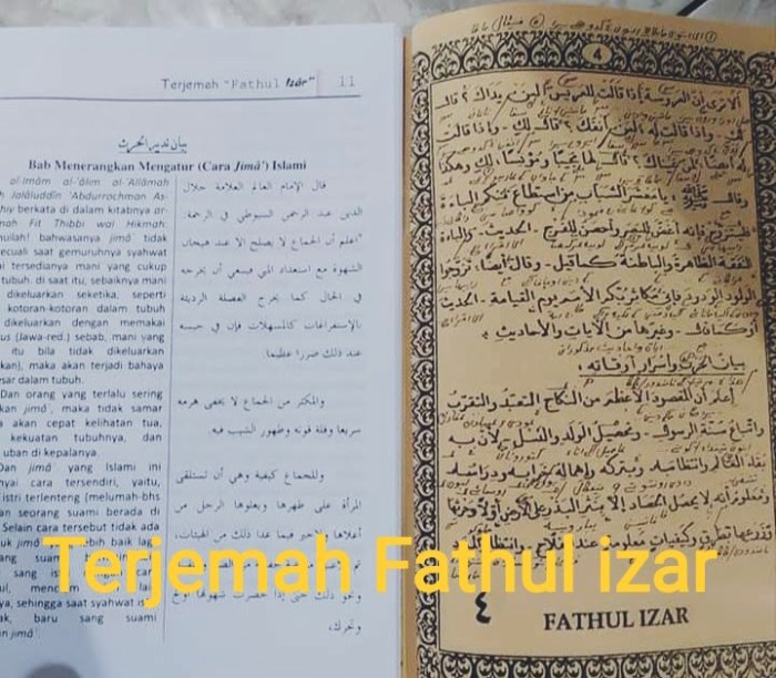 Terjemah kitab Fathul izar (Bab Penjelasan tentang rahasia penciptaan ...