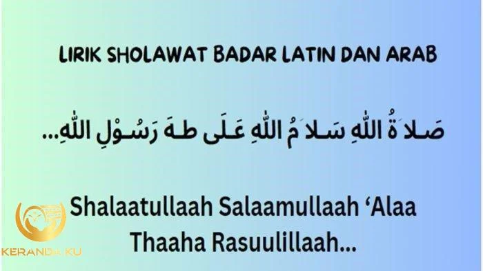 Sholawat Badar Lirik Arab, Latin dan Artinya Lengkap Chord Lagu Sulis ... Sholawat Badar Lirik Arab, Latin dan Artinya Lengkap Chord Lagu Sulis ...