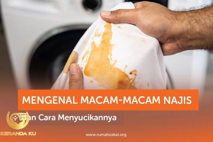 Cara membersihkan najis sedang