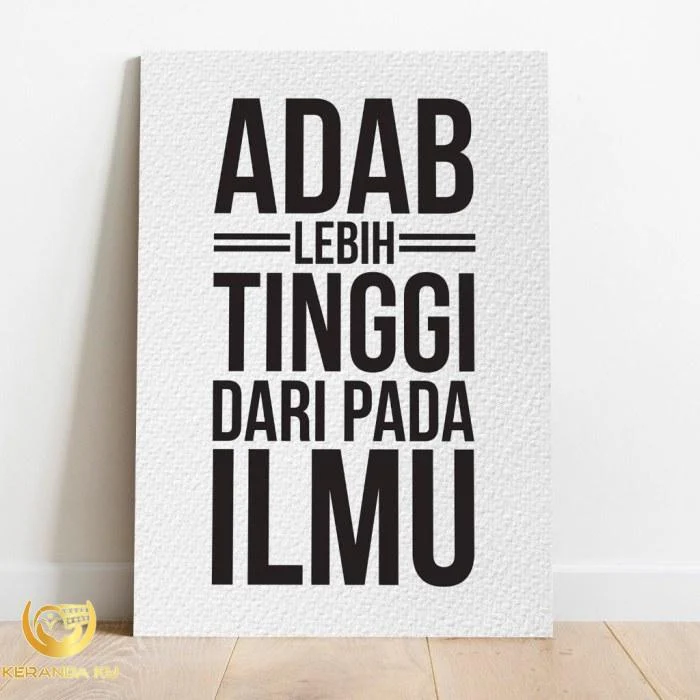 Jual Poster Adab Lebih Tinggi Daripada Ilmu Kayu MDF | Shopee Indonesia