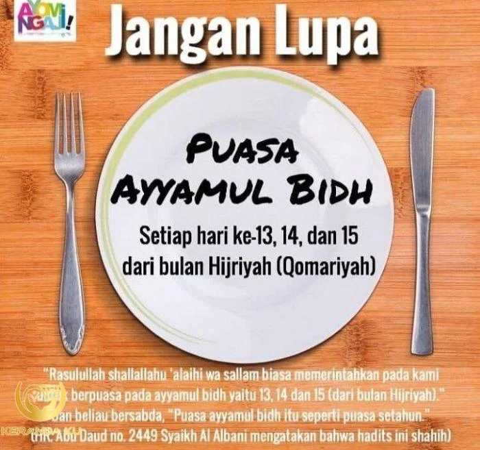 Doa Niat Puasa Ayyamul Bidh, Fadhilahnya Seperti Puasa Sepanjang Tahun