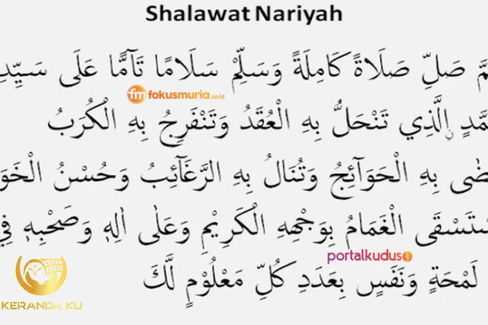 Bacaan Sholawat Nariyah Lirik dan Artinya Simak Cara Mengamalkan ...