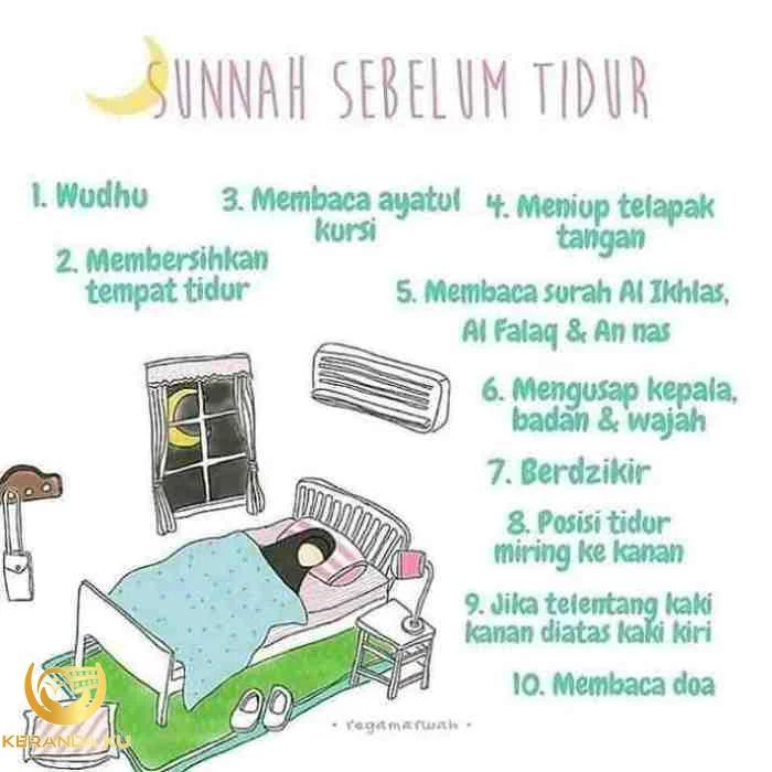 Poster Sunah Nabi Ketika Tidur (teacher made) - Twinkl