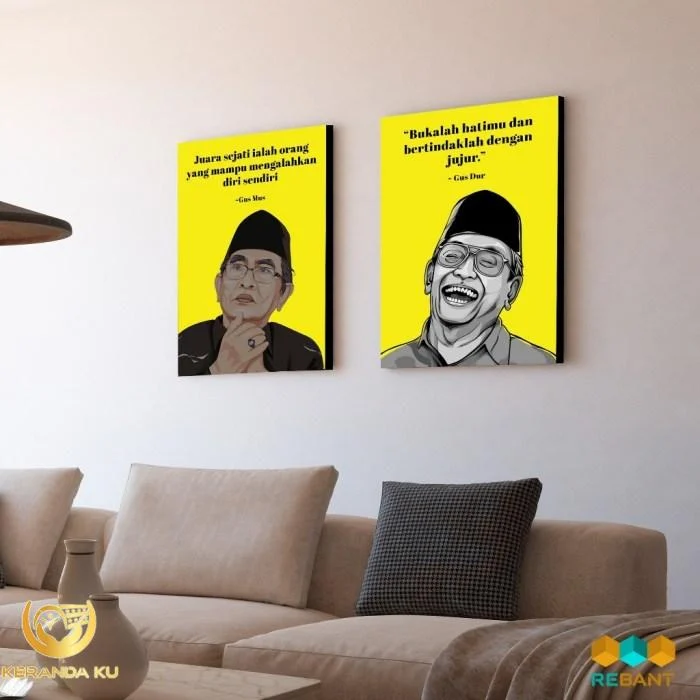 Jual REBANT Hiasan Dinding QUOTE Estetik Abstrak Wall Decor (20x30 ... Cak nun gus baha