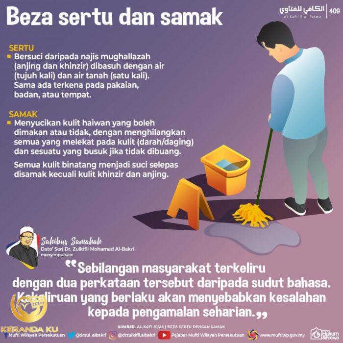 Cara Sertu Tangan atau Pakaian Yang Terkena Najis Berat