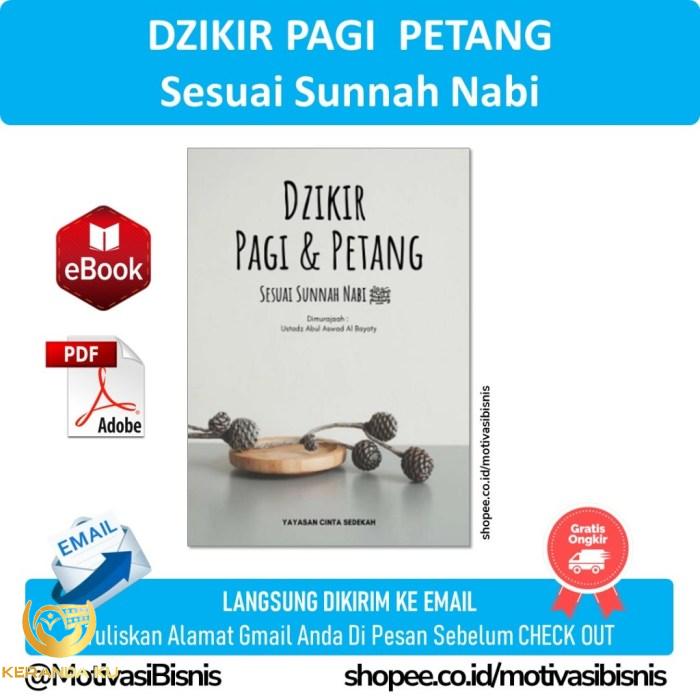 Jual Koleksi lengkap dzikir pagi petang sesuai Al-Qur'an dan Sunnah ...