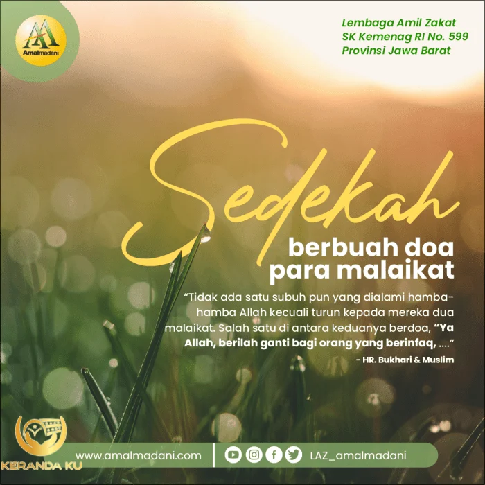 Sedekah Berbuah Doa Malaikat – AMAL MADANI INDONESIA Sedekah Berbuah Doa Malaikat – AMAL MADANI INDONESIA