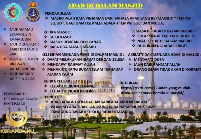 ADAB DI DALAM MASJID | PDF Adab di masjid