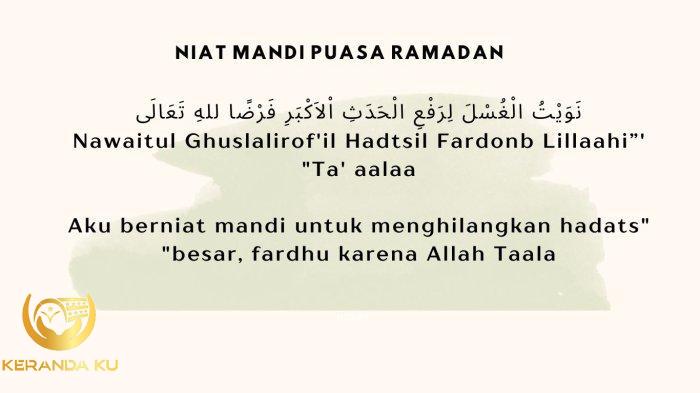 Bacaan Niat dan Tata Cara Mandi Wajib Sebelum Puasa Ramadan 2025 untuk ...