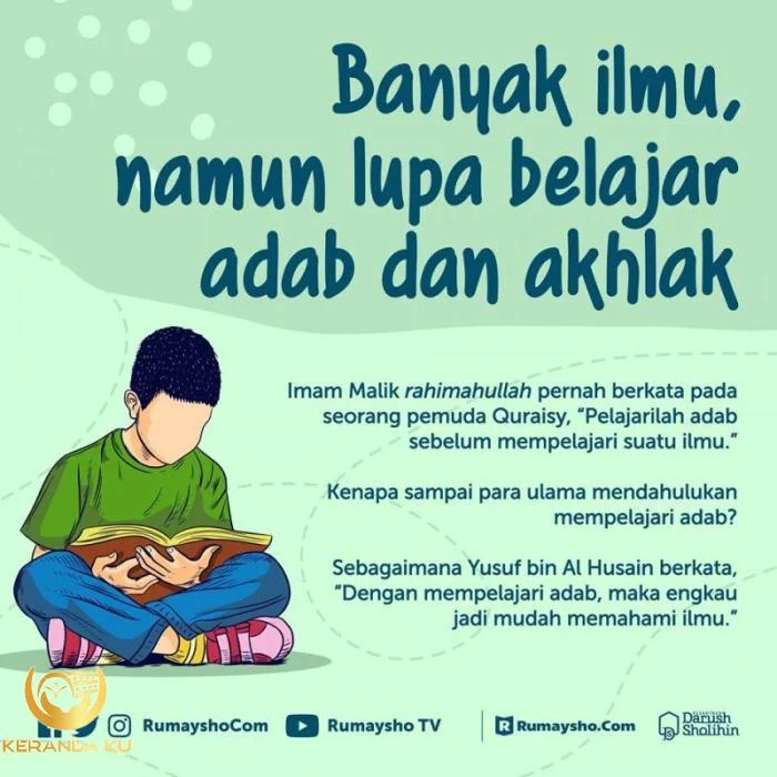 Belajar Adab , Barulah Ilmu Belajar Adab , Barulah Ilmu