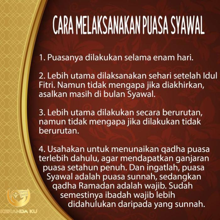Puasa sunnah syawal