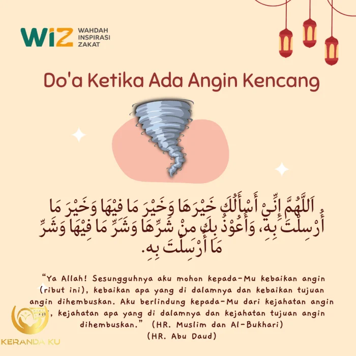 Doa ketika angin kencang sesuai sunnah