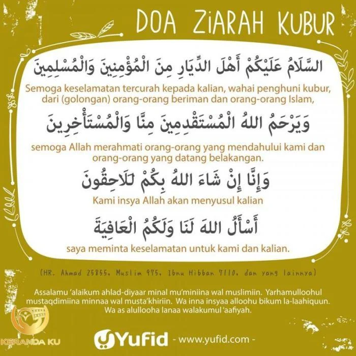 Doa ziarah kubur orang tua kita sesuai sunnah - Tracey White