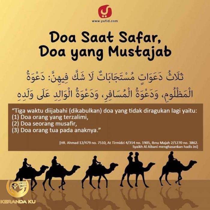 Doa safar sesuai sunnah