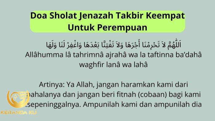 Doa Sholat Jenazah Perempuan Latin Lengkap dengan Rukun dan Tata ...