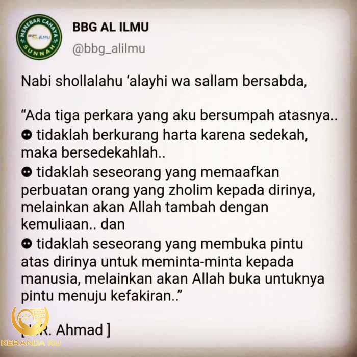 Sedekah Tidak Mengurangi Harta - NarasiPost.Com