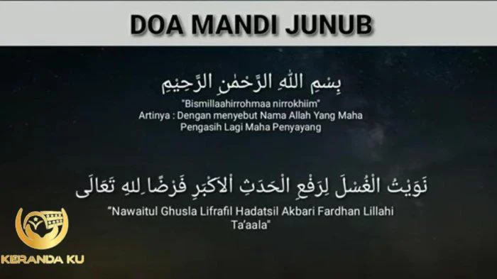 Doa Mandi Junub beserta Hukum dan Tata Caranya - Tribun-medan.com