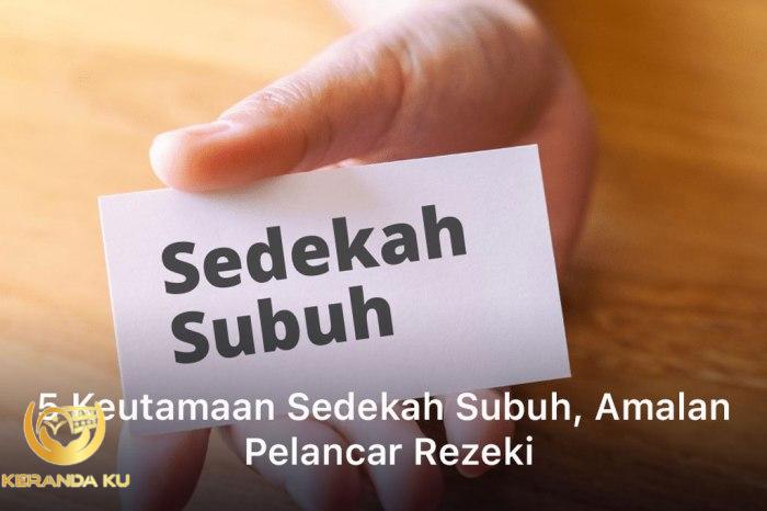 Doa Setelah Sedekah Subuh Lengkap dengan Keutamaannya