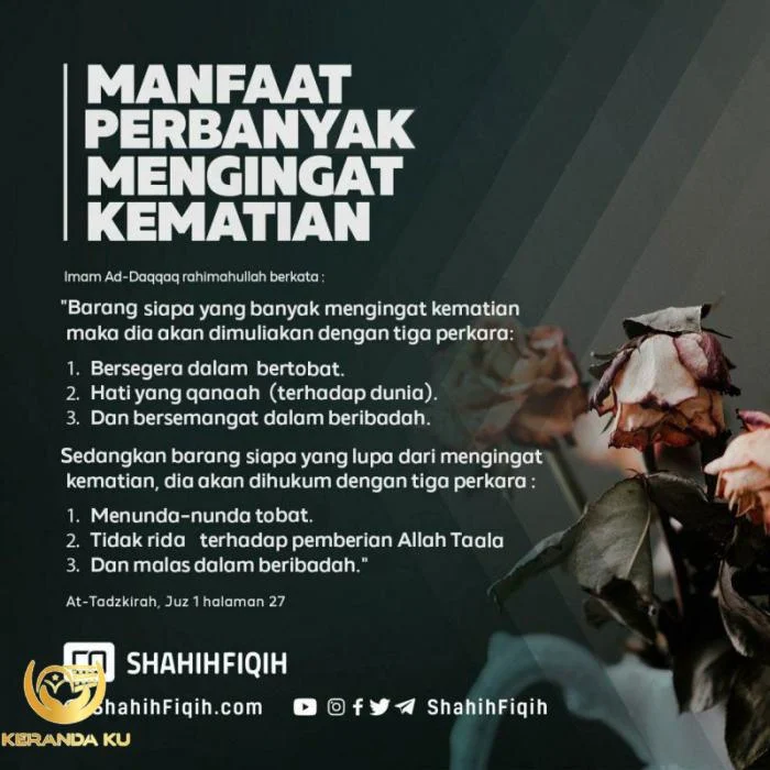 MANFAAT PERBANYAK MENGINGAT KEMATIAN