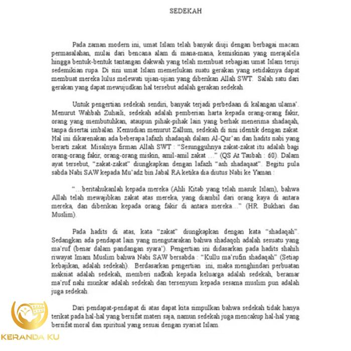 Pidato tentang sedekah