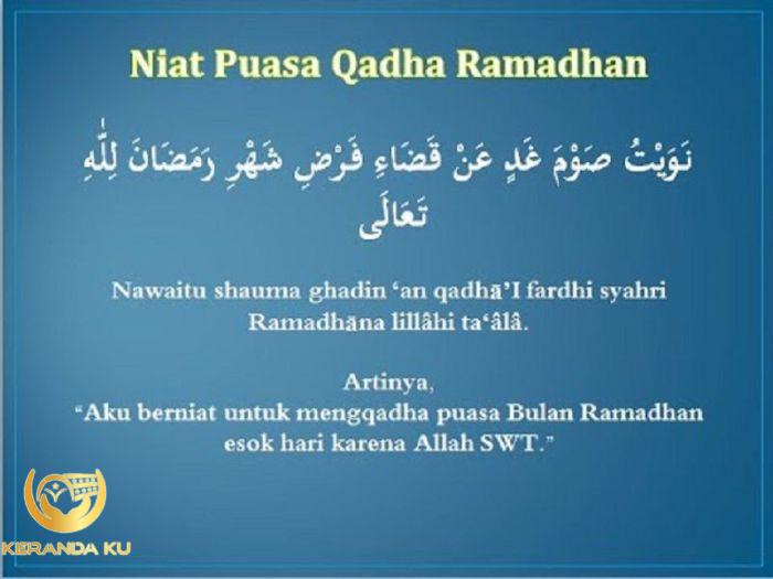 Niat puasa qadha ramadhan dan puasa sunnah