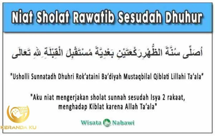 Sholat Qobliyah dan Ba'diyah : Pembagian Waktu, Jumlah Rakaat, Tata ...