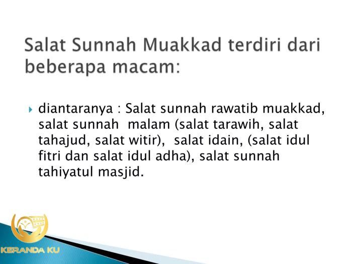 Peta konsep sholat sunnah muakkad | PPTX