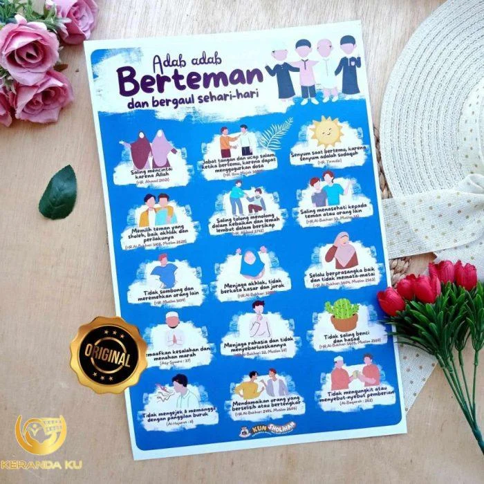 Poster Adab Berteman Dan Bergaul Sehari Hari - Toko Muslim Poster Adab Berteman Dan Bergaul Sehari Hari - Toko Muslim