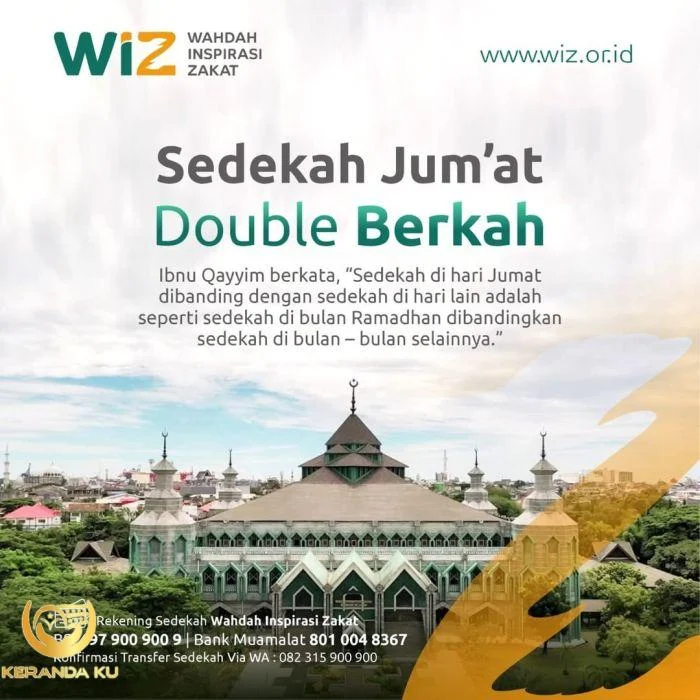 Sedekah Jum’at, Double Berkah – WAHDAH INSPIRASI ZAKAT