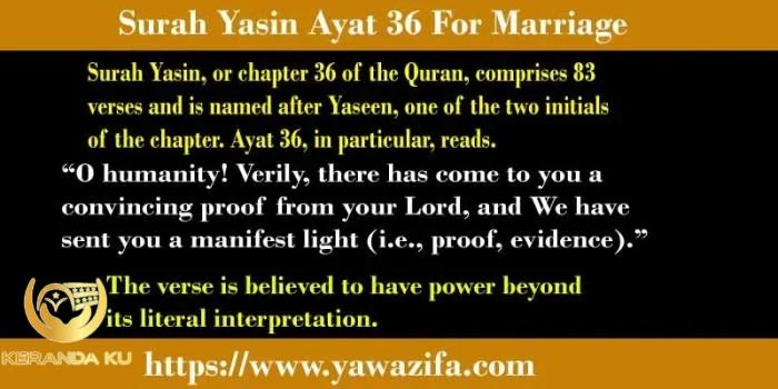 Cara mengamalkan surat yasin ayat 36