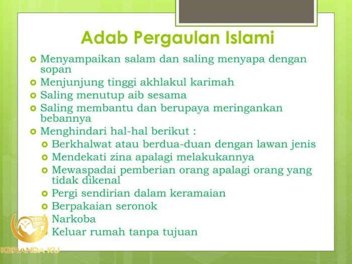 Adab bergaul dalam islam