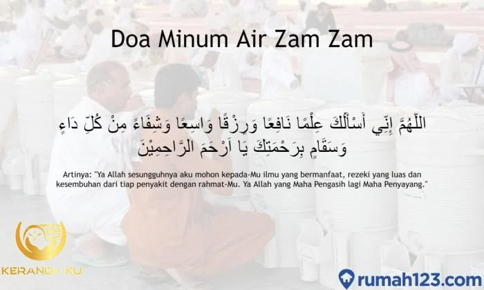 Doa Minum Air Zam Zam agar Dapat Berkah. Disertai Adab dan Manfaat! Adab minum air zam zam
