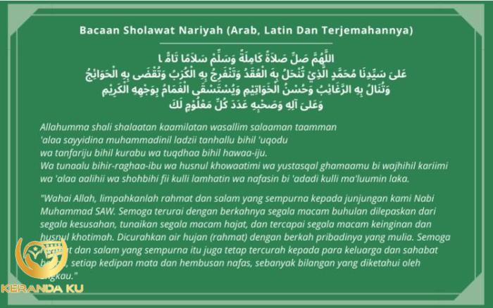 Lirik Shalawat Nariyah yang Viral di Tiktok, Lengkap Latin dan Artinya ...