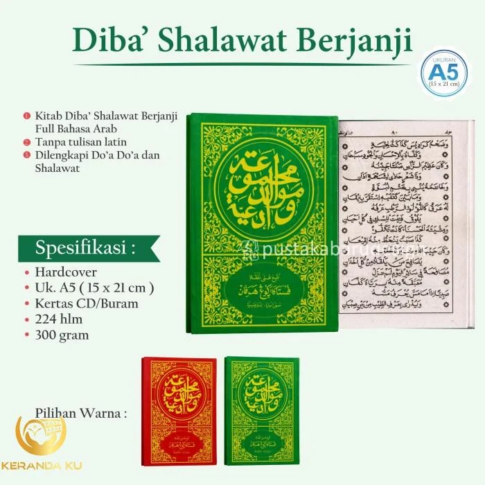 Buku Diba' Shalawat Berjanji HIJAU HC UKURAN A5 / Kitab Shalawat Arab ... Shalawat diba an