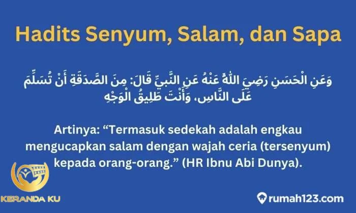 Hadits senyum itu sedekah