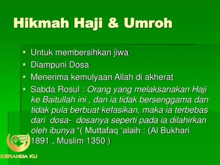 ANJURAN HAJI DAN UMROH – HASMI :: Sebuah Gerakan Kebangkitan