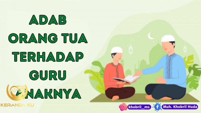 ADAB ORANG TUA TERHADAP GURU ANAKNYA