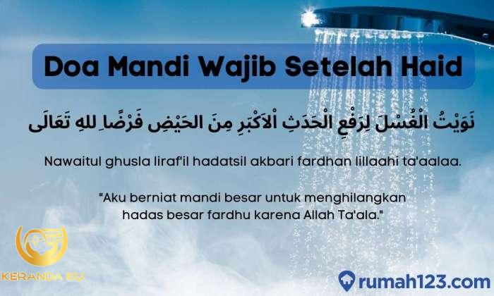 Sunnah Tata Cara Mandi Wajib Haid Tata Cara Bacaan Doa Niat Mandi ...