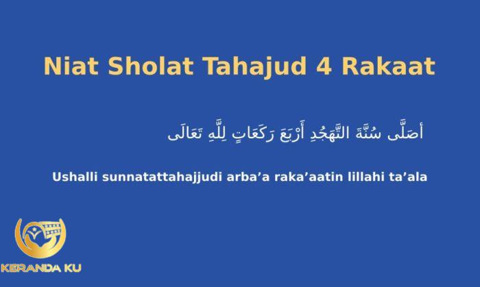 Niat Sholat Tahajud 4 Rakaat Sendiri di Rumah. Arab, Latin, Artinya!
