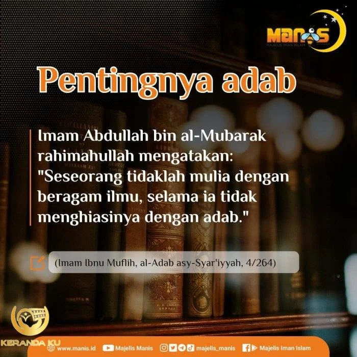 ADAB MURID | Manis Kultum singkat tentang adab