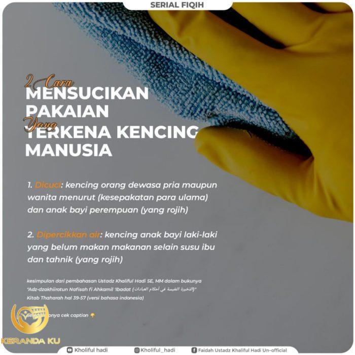 2 Cara Mensucikan Pakaian yang Terkena Kencing Manusia