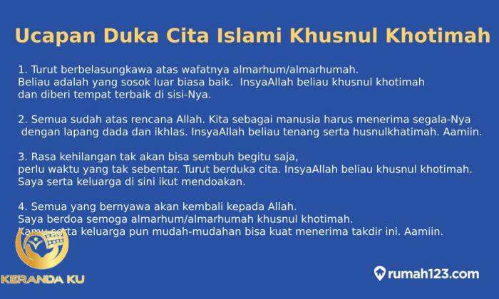 30 Ucapan Duka Cita Islami Khusnul Khotimah yang Penuh dengan Doa