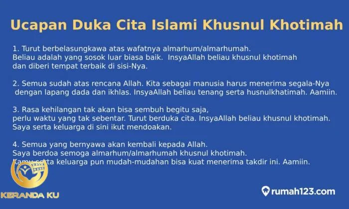 30 Ucapan Duka Cita Islami Khusnul Khotimah yang Penuh dengan Doa 30 Ucapan Duka Cita Islami Khusnul Khotimah yang Penuh dengan Doa
