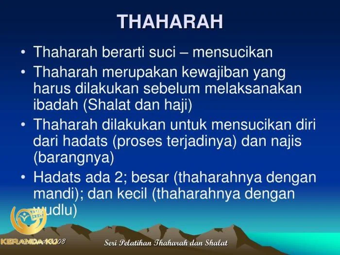 Arti Thaharah Adalah, Kosa Kata Bahasa Arab tentang Bersuci dan Macam ... Cara mensucikan thaharah